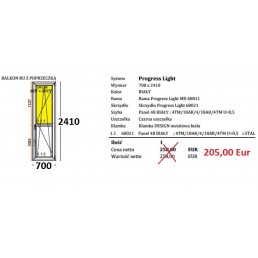 Balkona Durvis H2410x700